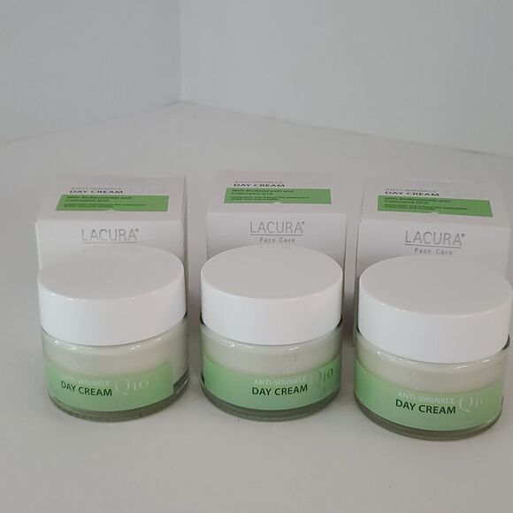 Lacura Face Care Anti-Wrinkle Day Cream Q10 Set of 3 NIB - Picture 6 of 6
